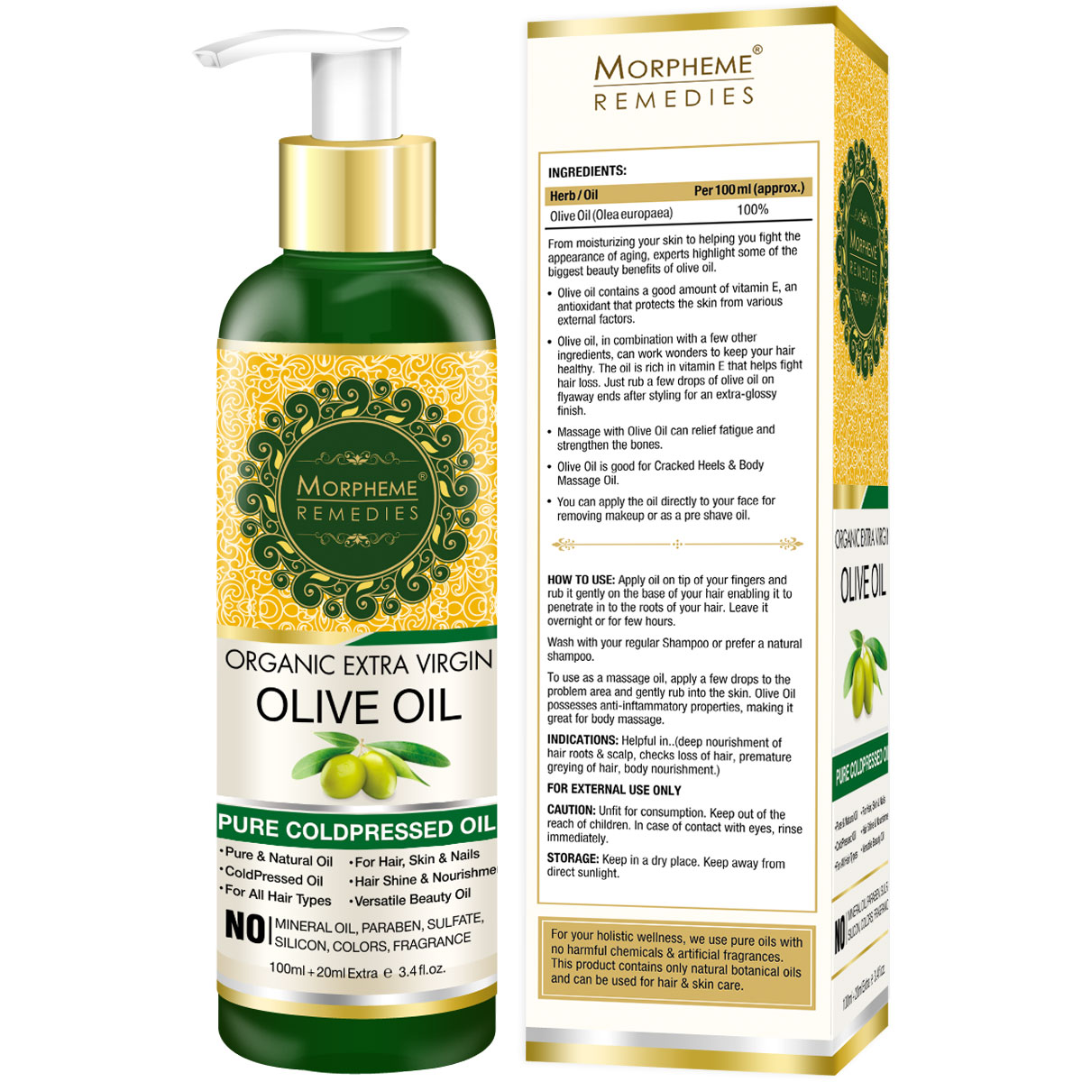 Morpheme Organic Extra Virgin Olive Oil Natural Home Remedies